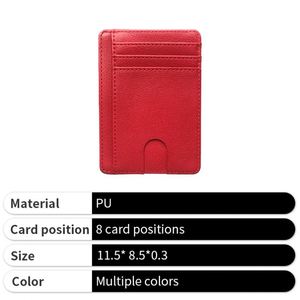 Portefeuille personnalisé, cadeaux promotionnels de luxe, porte-cartes en cuir PU avec blocage RFID pour hommes - Product Image 4