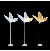 Lampadaire LED de style moderne en forme de papillon, décoration en acrylique pour fête d'hôtel, mariage, en forme de papillon