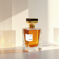 Botol parfum kaca persegi 30ML 50ML 100ML, botol parfum semprot emas kaca persegi