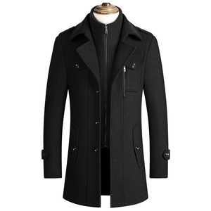 2021 inverno Mens doppio colletto cappotto degli uomini Coldproof antivento <span class=keywords><strong>giacca</strong></span> <span class=keywords><strong>giacca</strong></span> di lana <span class=keywords><strong>Tweed</strong></span> giacche per gli uomini - Product Image 5