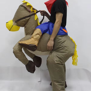 Costume de carnaval de Noël pour adultes <span class=keywords><strong>cheval</strong></span> gonflable Animatronic chevaux Costumes de mascotte marchant avec le <span class=keywords><strong>cavalier</strong></span> pour les événements de fête - Product Image 1