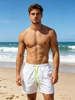 Shorts amples décontractés 3/4 pour le surf, la maison et la plage, séchage rapide, en nylon avec cordon de serrage, collection 2026