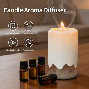 Night <b>Light</b> Aroma Machine Waterless Essential Oil Diffuser Nebulizer Ambient Mood Intensity Control - Product Image 3