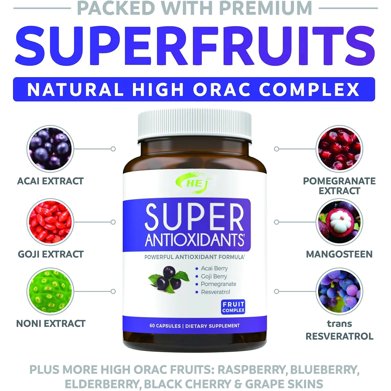 Strong Superfood Daily Mix Brazil Berry Goji Berry Pomegranate Trans Resveratrol Supplement