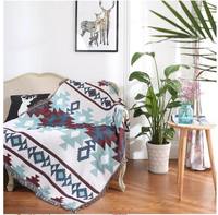 Prêt à être expédié, couverture en jacquard tissée aztèque vintage Amyhouse