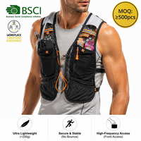 Gilet d'hydratation de course ultraléger personnalisé avec logo pour hommes et femmes, en maille respirante, sans rebondissement, avec poche à eau de 2L, pour marathon et trail