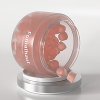 Pot de gomme givré personnalisé pour supplément PET Conteneur de capsules en plastique mat