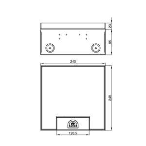 Caja de Piso Cuadrada Oculta con Puertos de Alimentación Duales y Sistema de Salida de Cable Autoblocante - Product Image 5