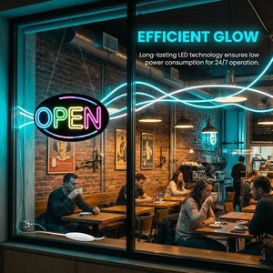 Enseigne LED néon suspendue pour vitrine, décoration intérieure, indicateur lumineux de nuit pour fenêtre, lumière d'ambiance personnalisable 5V 12V - Product Image 4