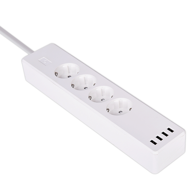 Порты USB Tuya синхронизации ЕС Сетевой фильтр, функция обратного отсчета дистанционное управление смарт-удлинитель ЕС