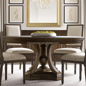 Offre Spéciale Américaine Usine Vente en gros Salles à manger de luxe ST. <span class=keywords><strong>JAMES</strong></span> ROUND DINING TABLE chaise de salle à manger en bois massif luxe - Product Image 5