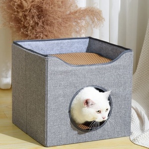 Haustier-Kühlmatte & Katzenbett Gewebtes Rechteckiges Design Atmungsaktive Abnehmbare & Waschbare Rattan-Matte für Katzenkäfig Ganzjährig Nutzbar - Product Image 4