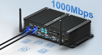 Mini PC Sin Ventilador Intel Core I5-8250U, 6 Puertos COM de Alta Compatibilidad, 8 Puertos USB, Compatible con Pantalla Independiente Triple 4K