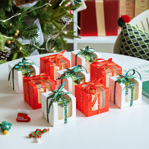 Caja de embalaje de postre con ventana transparente de <span class=keywords><strong>2</strong></span>/3 pulgadas, caja de regalo para pastelería, Cupcake, Mousse, Bento, cajas de pastel, cumpleaños, Navidad - Product Image 3