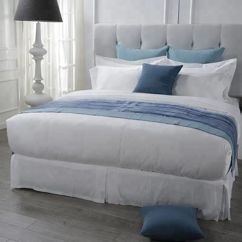 Guangzhou Eliya new design white linen hotel 100% cotton brand name bed sheet