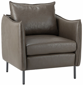 Sillón Clásico de Madera y Cuero, Construcción Robusta y Duradera, Acolchado Suave y Cómodo, Perfecto para la Sala de Estar - Product Image 6