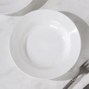 Plato para servir comida de melamina Platos para servir de plástico de grado alimenticio Platos profundos de melamina redondos para restaurante Hotel