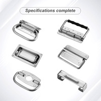 Boîte à outils industrielle robuste avec poignée pliable en acier inoxydable à ressort et poignée en caoutchouc