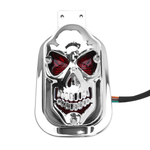 Accessoires de moto universels feu arrière chromé en forme de crâne pour Honda Kawasaki BMW Yamaha Suzuki Ducati <span class=keywords><strong>Bene</strong></span> - Product Image 3