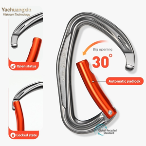 Mosquetón de Aleación de Aluminio 24KN Duradero a Precio de Fábrica, Clips de Escalada Ligeros, Dispositivo de Aseguramiento para Exteriores - Product Image 3