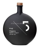 250ml 480ml 8oz 16oz personnalisé noir mat luxe haute qualité bouteille en verre d'huile d'olive extra vierge biologique avec bouchon en liège