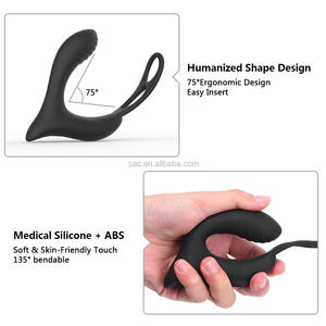 SacKnove Wireless Remote Vibrating masturbatore maschile Cock Rings 10 velocità massaggiatore prostatico anale giocattoli adulti del sesso <span class=keywords><strong>per</strong></span> gli uomini vibratore - Product Image 3