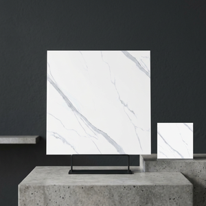 Baldosas de Porcelana con Efecto Mármol Gris Albedo Saturio, 600x600mm, Pulido Brillante, Cerámica - Product Image 3
