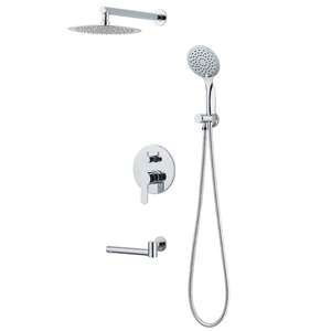 Ensemble <span class=keywords><strong>de</strong></span> système <span class=keywords><strong>de</strong></span> <span class=keywords><strong>douche</strong></span> encastré moderne en chrome réglable avec <span class=keywords><strong>pommeau</strong></span> <span class=keywords><strong>de</strong></span> <span class=keywords><strong>douche</strong></span> pluie <span class=keywords><strong>de</strong></span> 12 pouces et douchette à main - Product Image 3