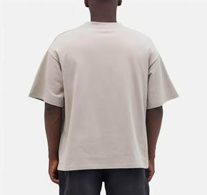 T-shirt 100% coton OEM personnalisé, 240-300 g/m², uni, coupe ample, épaisse, style boxy pour homme - Product Image 2