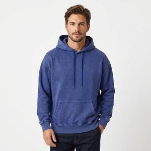 Custom 380 GSM 100% Cotton <b>Vintage</b> Acid Wash Hoodie Mens <b>Oversized</b> French Terry Streetwear Kangaroo Pocket Pullover <b>Sweatshirt</b> - Product Image 1