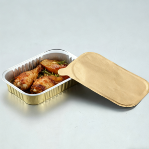 6oz Rectangle <b>Disposable</b> Cheesecake Bowls with PP Plastic Lids & <b>Aluminum</b> <b>Foil</b> Food Grade 750ml Capacity for Weddings & Parties - Product Image 4