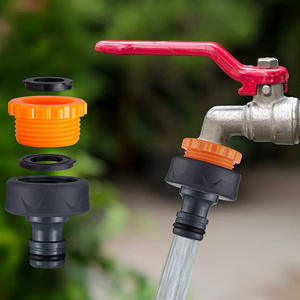 Adaptateur de tuyau d'arrosage de jardin en plastique, connecteur de tuyau 4 points 6 points, installation facile, revêtement en caoutchouc souple, compatible avec les tuyaux en vrac - Product Image 2