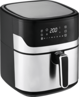 Friteuse à air électrique 6,5 L 1600 W, four intelligent 8 fonctions à commande numérique sans huile, polyvalente, en acier inoxydable, économe en énergie