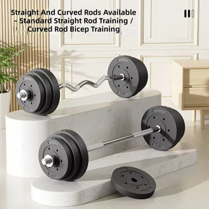 Ensemble d'haltères réglables en acier professionnel de 20 kg à 100 kg, poignées <span class=keywords><strong>EZ</strong></span> <span class=keywords><strong>Curl</strong></span>, options de longueur de 1,2 m à 1,8 m pour la musculation à domicile - Product Image 4