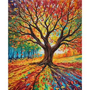 Feuilles d'arbre d'<span class=keywords><strong>automne</strong></span> peinture bricolage par numéros peinture acrylique peinture sur toile numérique pour Art mural - Product Image 1