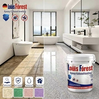 Peinture époxy pour sol d'atelier, sable coloré, auto-nivelante, revêtement liquide sans joint, résistant à l'usure, auto-nivelant, époxy pour sol