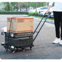 Alimentation directe Chariot universel à Six roues Scooter plat pliant Portable ménage manipulation tortue voiture outils de transport