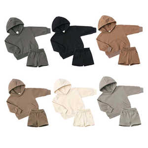 Dernier Kidsautum Costume à capuche décontracté à carreaux Manches longues <span class=keywords><strong>Tenue</strong></span> de sport personnalisée pour hommes femmes Nouvelle collection Ensembles de vêtements pour garçons - Product Image 1