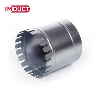 NOUVEAU Collier de plénum HVACR PCO-A/PCO-B, manchon de conduit flexible avec bride en acier galvanisé 100~400mm pour systèmes CVC hôteliers