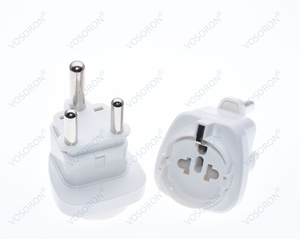 EE. UU. Europeo Schuko a tipo M Sudáfrica enchufe convertidor adaptador de viaje - Product Image 2