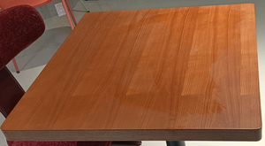 Eco-Friendly Midcentury Wood Dining <b>Table</b> with Wood Legs Square Base <b>Foldable</b> Design PU Leather Upholstery for Home Furniture - Product Image 4