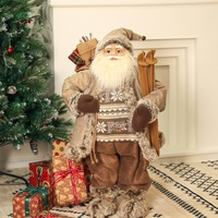Grande taille personnalisable finition brillante ornements du père Noël artisanat de vacances décorations de Noël Figurines de fête jouets