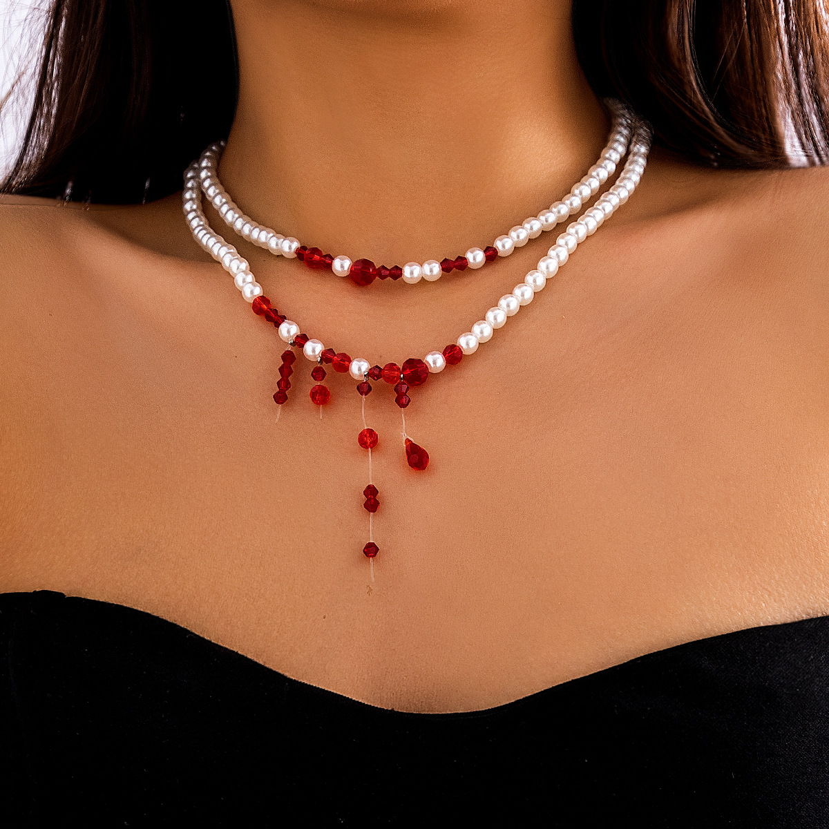 Collana di perle da donna, Collana di perle da 1 pezzo da
