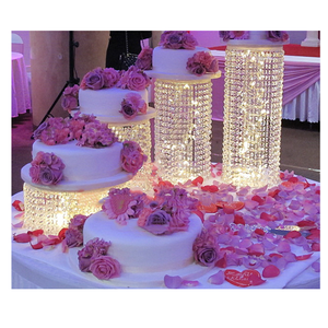 <span class=keywords><strong>Support</strong></span> à gâteau en cristal doré en métal pour mariage, anniversaire, fête à domicile, fournitures et décorations, <span class=keywords><strong>support</strong></span> à gâteau Berube - Product Image 3