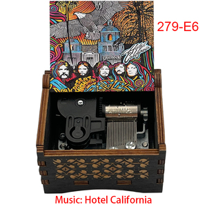 Caja de Música de Madera Vintage Popular del Hotel California, Melodía de Banda Famosa, 18 Notas, Movimiento Manual/De Cuerda - Product Image 6