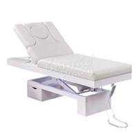 BonneBeauty Table de massage chauffante shiatsu en bois à hauteur réglable électrique