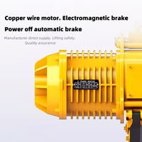 Nouvelle palan électrique 380V à tête flottante simple, capacité 1 tonne, grue de 4 mètres avec crochet en acier G80 pour la construction hôtelière