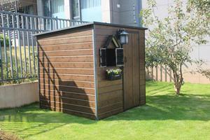 7x4.2ft Thân Thiện Với Môi Thiên Nhiên Ngoài Trời Vườn Lưu Trữ Kho Dễ Dàng Để Lắp Ráp Kẽm Khung Thép Mạ Kẽm Mạnh Mẽ Mái Thép Kim Loại - Product Image 2