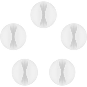 Clip adhésif blanc pour câbles, diamètre 7,8 mm, 5 pièces, pour la gestion des fils - Product Image 2