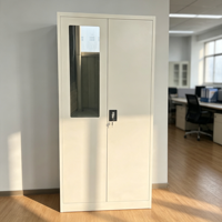 Armoire de classement en acier à 2 portes la plus vendue avec miroir, amovible, idéale pour atelier, chambre, gymnase